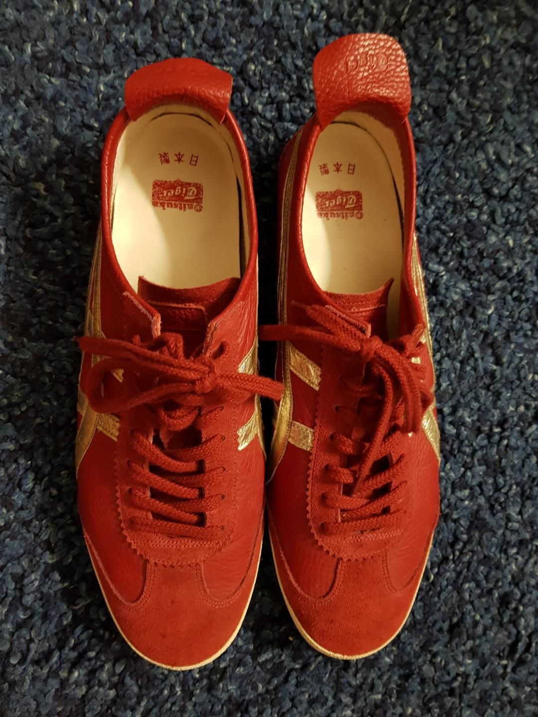 Onitsuka Tiger Nippon Made Deluxe Mexico 66 Red Gold