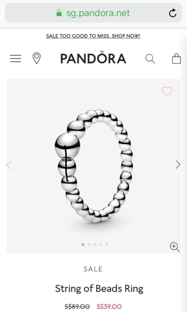 Pandora String of Beads Ring Women s Fashion Jewelry Organisers Precious Stones on Carousell