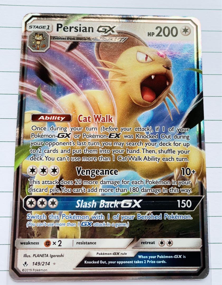 Persian GX Pokemon Card, Hobbies & Toys, Toys & Games on Carousell