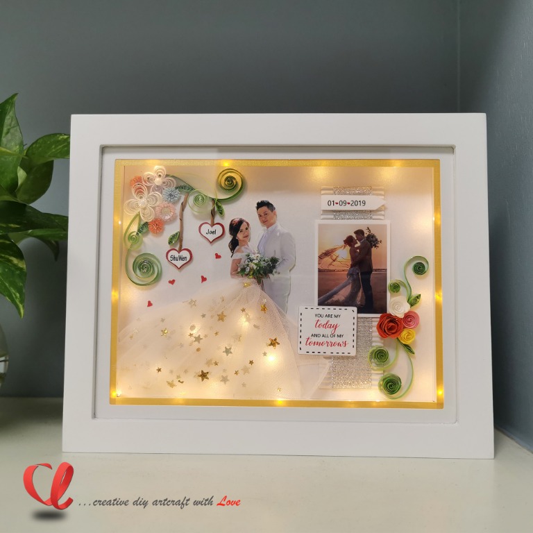 [PERSONALIZED 3D PHOTO FRAME] Personalised Wedding Frame/ Wedding