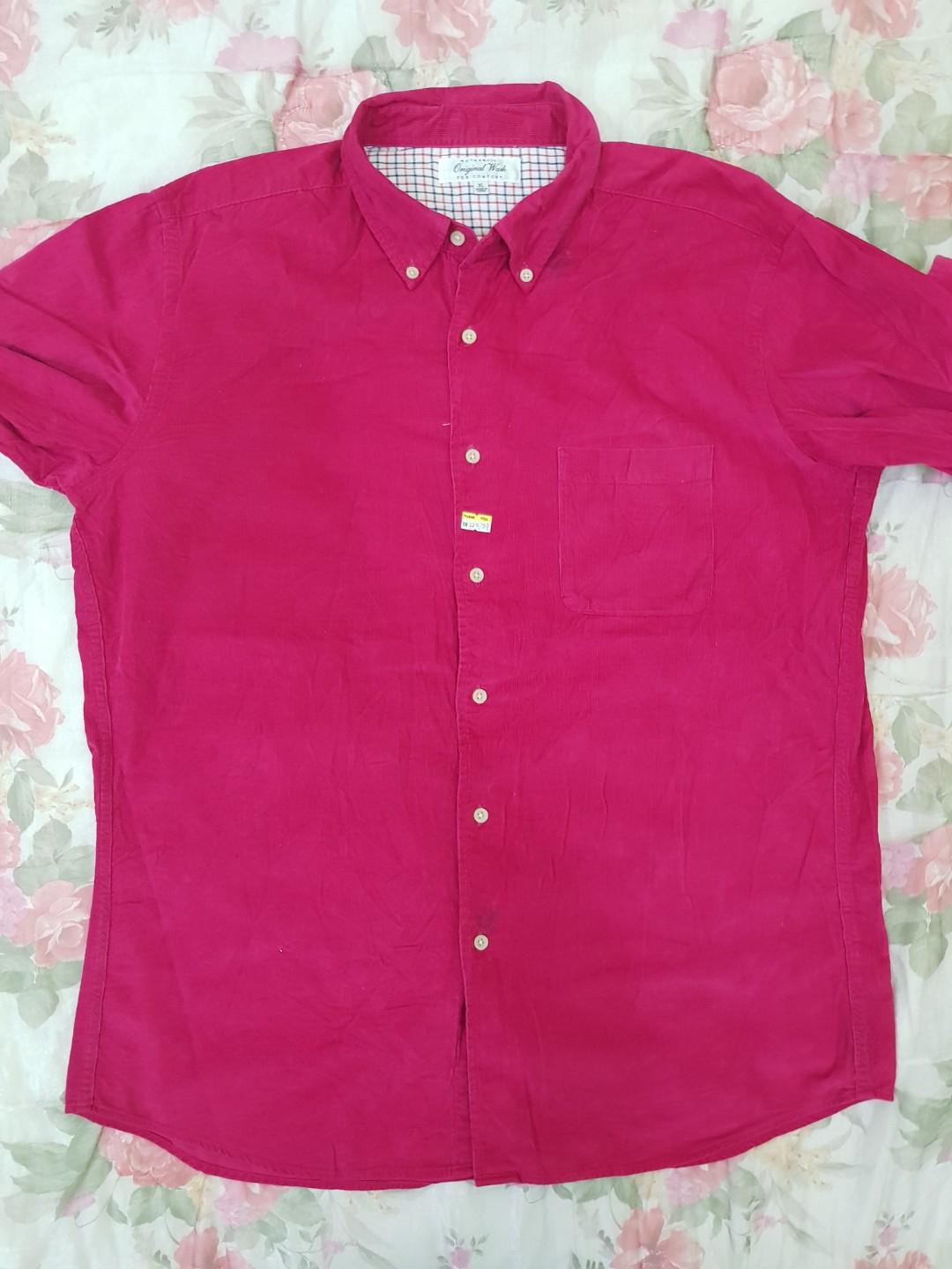Pink Kemeja, Men's Fashion, Clothes, Tops on Carousell