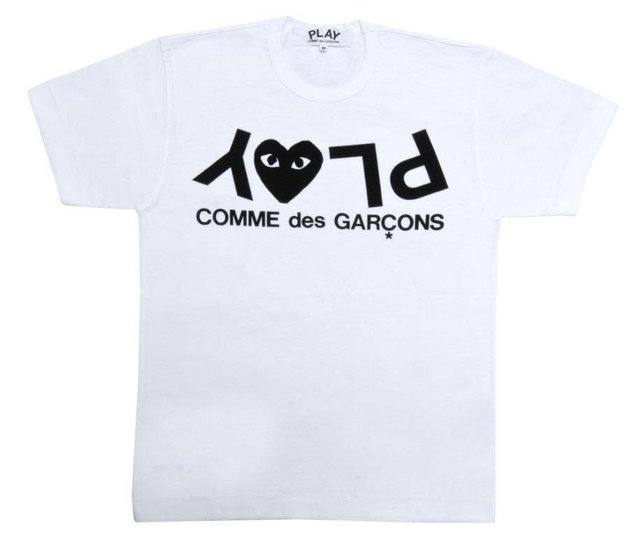 white cdg t shirt