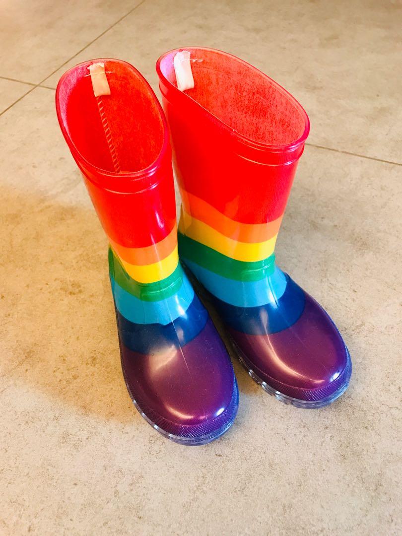 rainbow boots kids