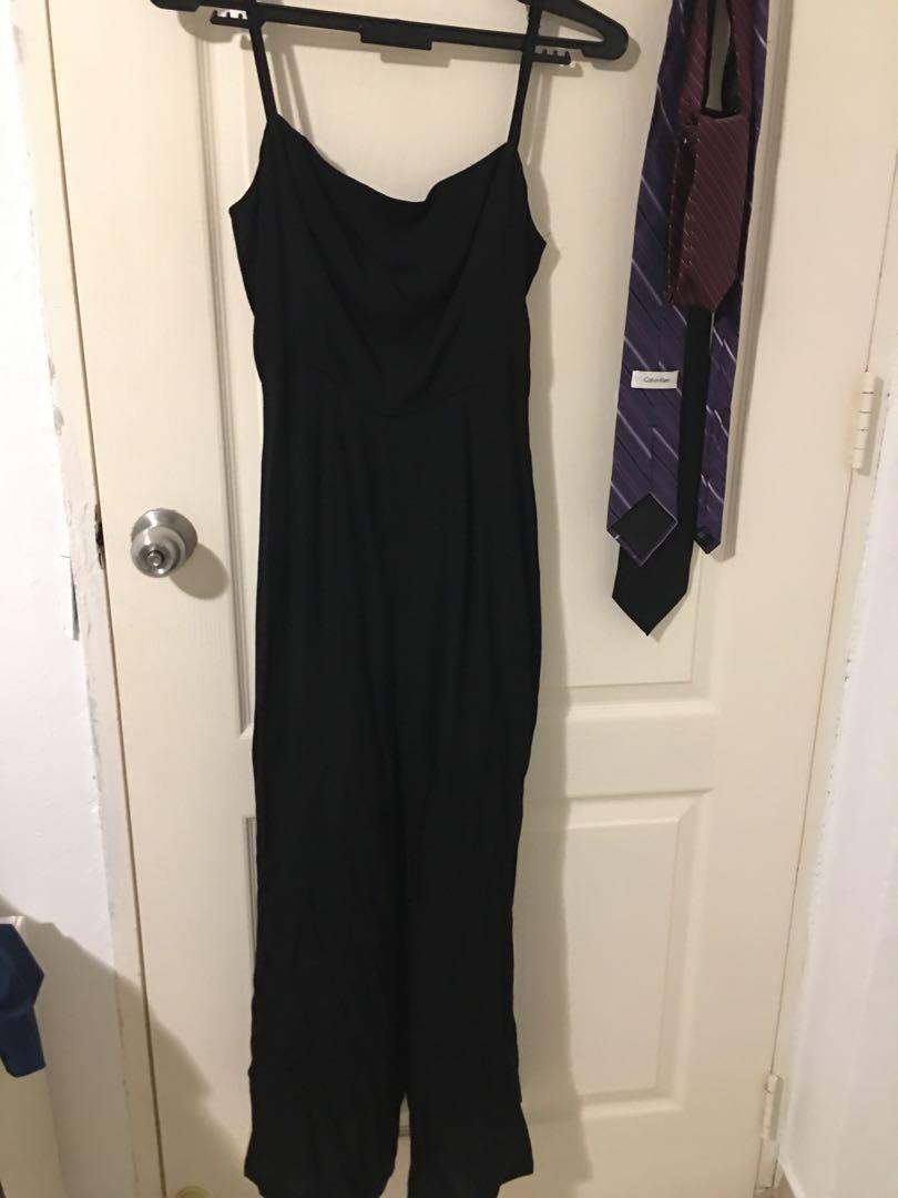 reformation black jumpsuit