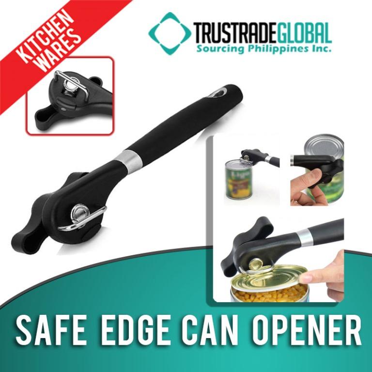 Smooth Edge Can Opener (Category: Knives & Chopping Boards) located in Manila. Submitted by trustradeglobal (Listing ID 273412572, Image 1). Description: Safety Feature Prevents Sharp Edges and Cuts - Effortlessly open cans. - Durable, ergonomic design. - Smooth edge side cutting feature - Easy to clean. We Also Deliver/Ship Through: LALAMOVE, GRAB, NINJAVAN, XPOST , AP CARGO, CAPEX. Payment Method: 1.) BDO Deposit FIRST before Shipping .