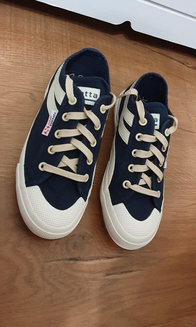 Superga Cotu Panatta 2750 Navy Ecru Women s Fashion Footwear