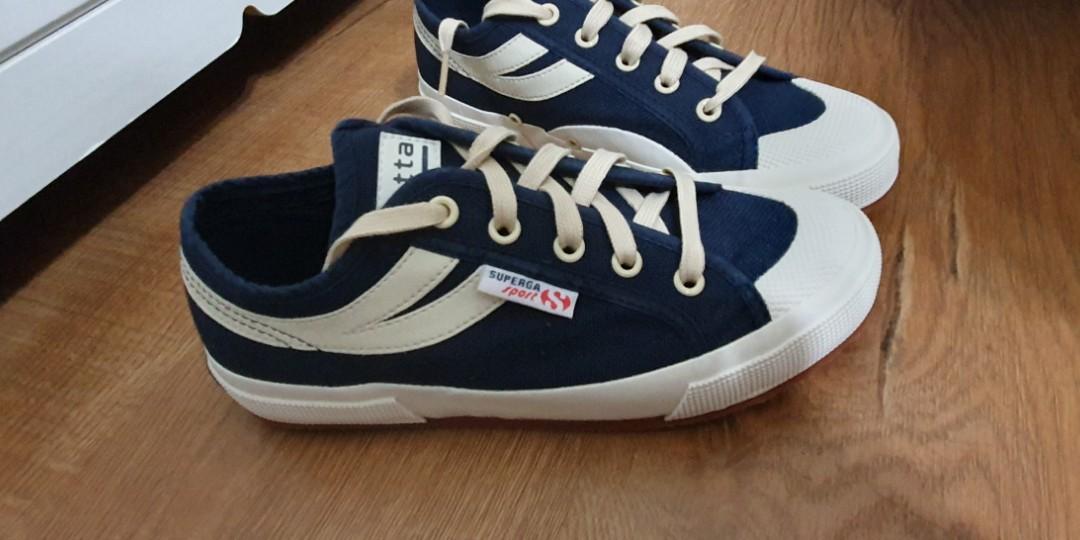 Superga Cotu Panatta 2750 Navy Ecru Women s Fashion Footwear