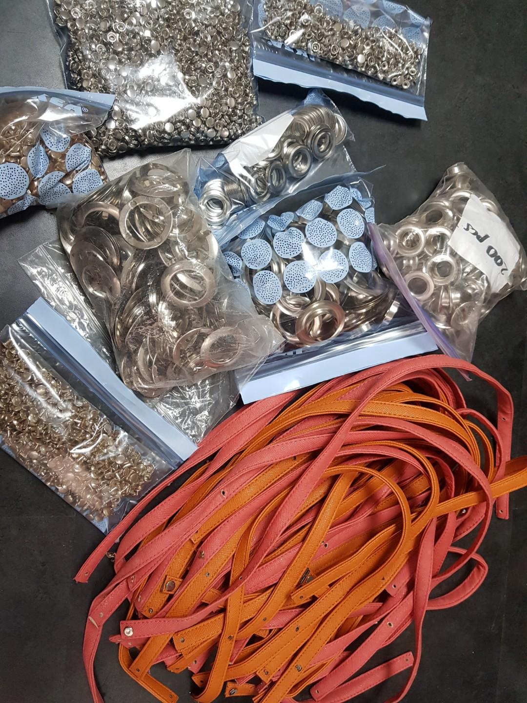 Take all Bag straps & Hardware (Category: Cross-body Bags) located in Quezon City. Submitted by letsraidclosets (Listing ID 273545547, Image 1). Description: Made in Marikina. Bag straps ready to be attached. All hardware included. I can add custom die cut for attaching rings to bag (Add P500 only) #febsweldo.