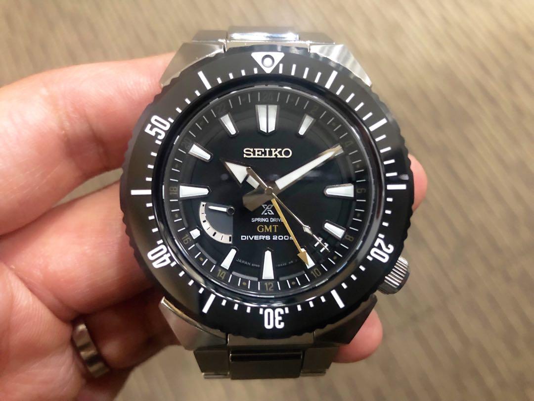 Very Mint Oct 2019 Complete Local Seiko Spring Drive GMT SBDB017, Luxury,  Watches on Carousell