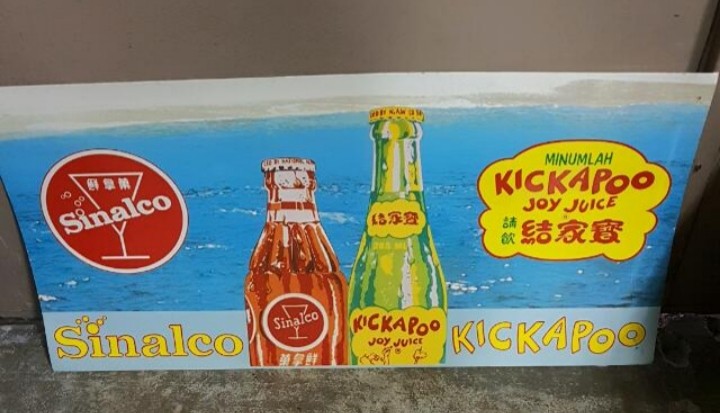 Vintage cardboard poster Sinalco & Kickapoo, Vintage & Collectibles ...