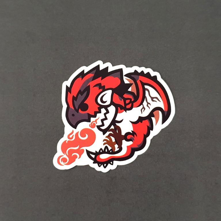 Waterproof Pop Culture Luggage Laptop Misc Sticker Capcom Monster Hunter World Iceborne Rathalos Dragon Cute Chibi Design Craft Others On Carousell