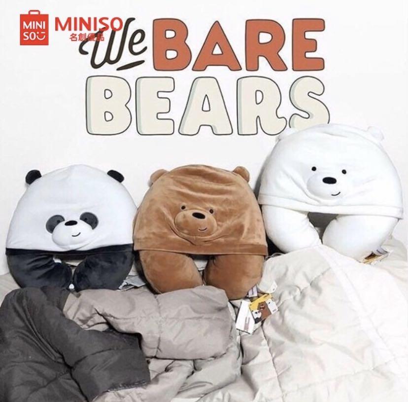 We Bare Bears travel neck pillow 20 DISCOUNT Hobbies Toys Travel Travel Essentials Accessories on Carousell