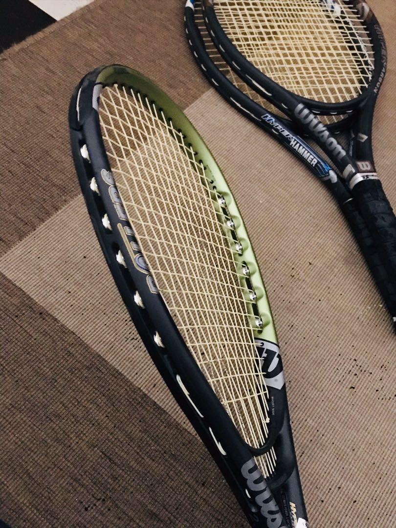 Wilson hyper hammer roller 2.6 tennis racket, Sports Equipment
