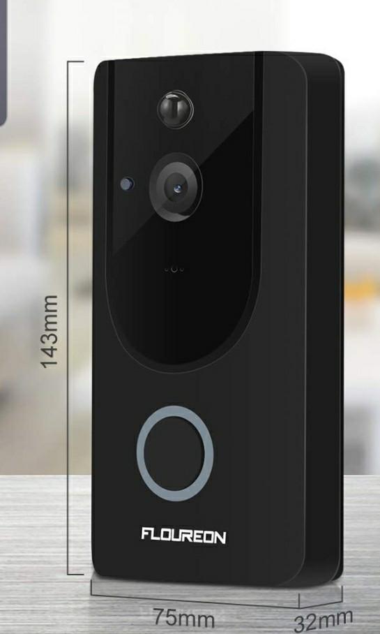 Wireless Video Doorbell FLOUREON WiFi Smart Video Doorbell Chime with 720P HD Security Camera Real Time Video and Two Way Talk Night Vision PIR