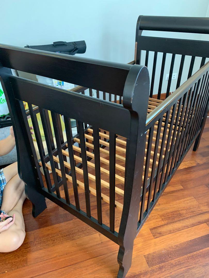 Solid Wooden baby cot (L size) , Babies & Kids, Baby Nursery & Kids