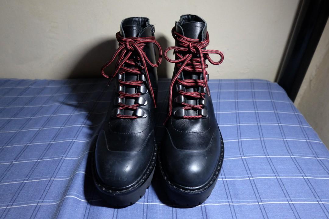 zara blue lace up boots
