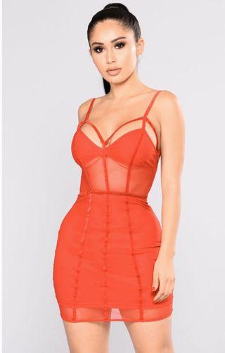 Red Fashion Nova dress
