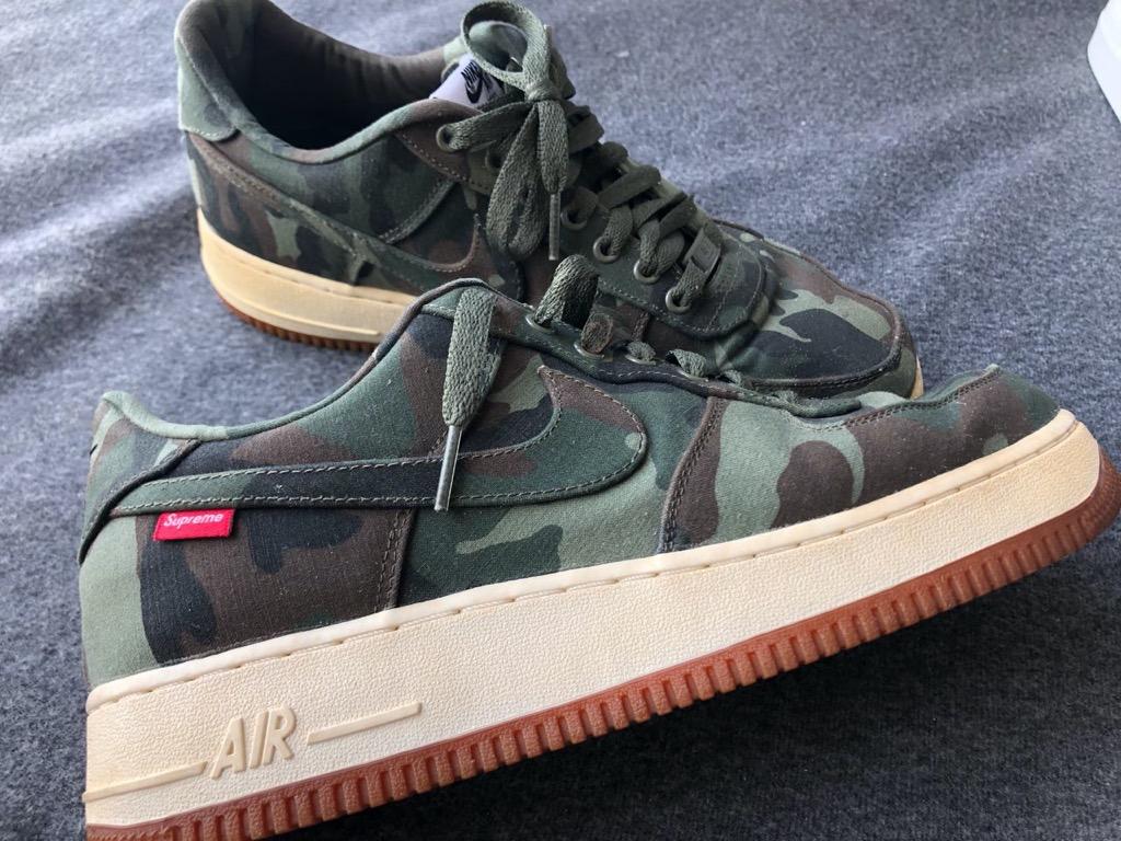 supreme x nike air force 1 camo