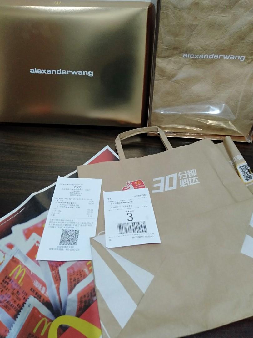 Alexander Wang X Mcdonald S Fastfood Inspired Tyvek Paper Bag Luxury Bags Wallets On Carousell