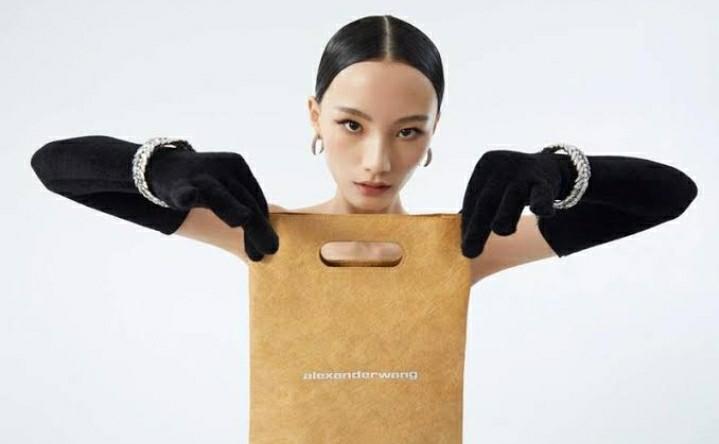 Alexander wang sale paper bag clutch