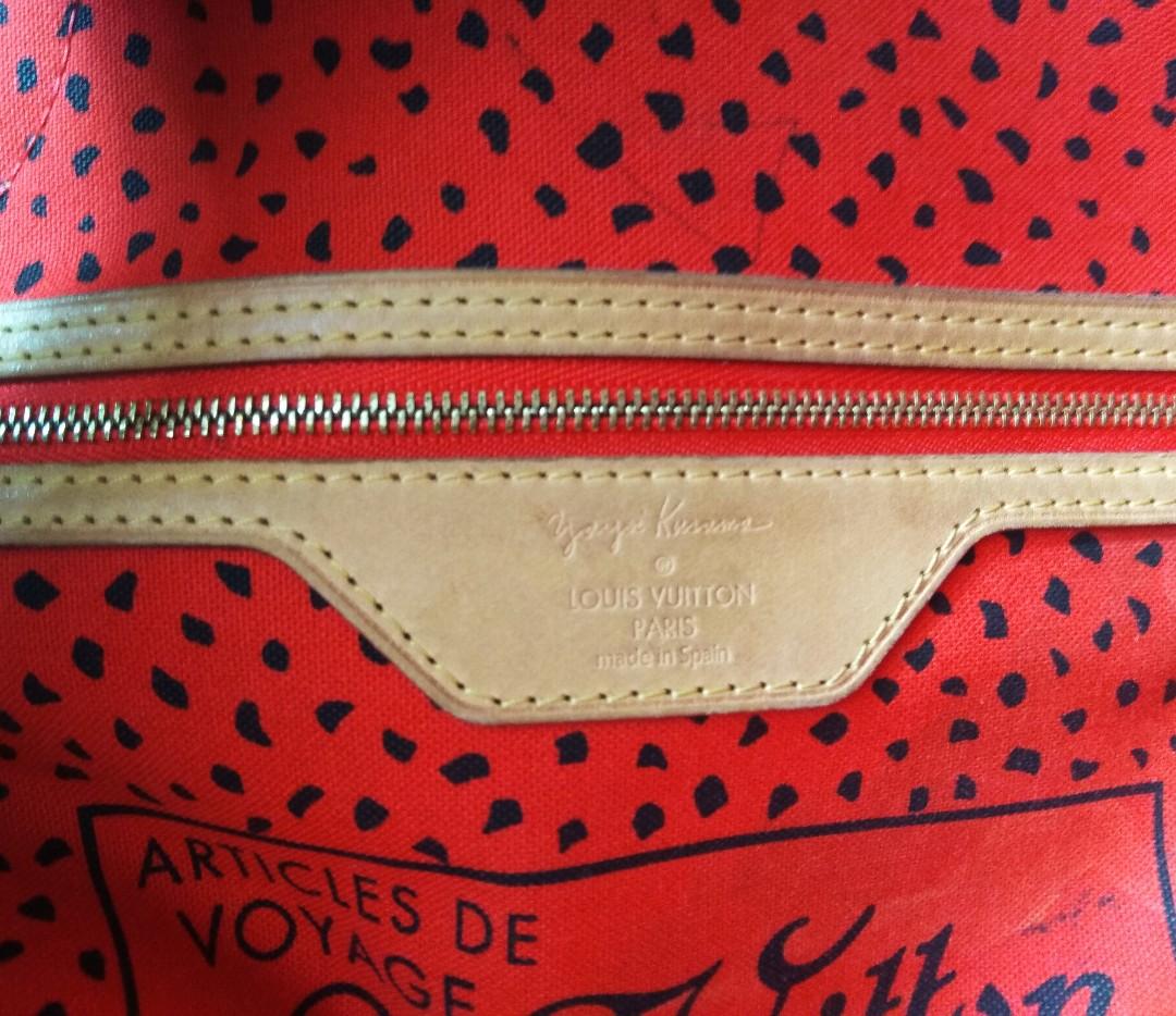 Louis Vuitton Neverfull MM Yayoi Kusama Waves Rare Dots Pumpkin Brown Red  ref.123715 - Joli Closet