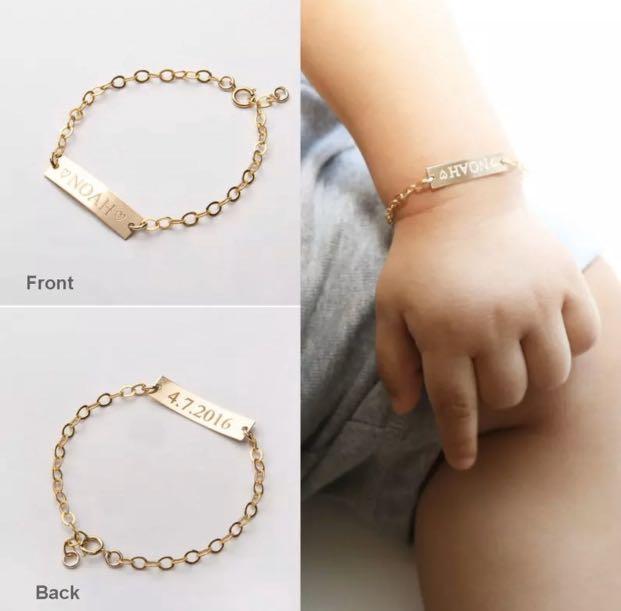 Gold bracelet for best sale one year old boy