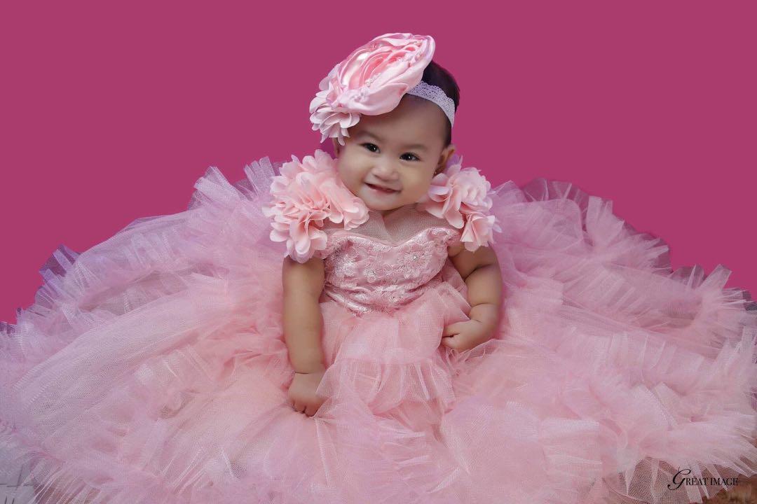 Pink newborn hotsell gown