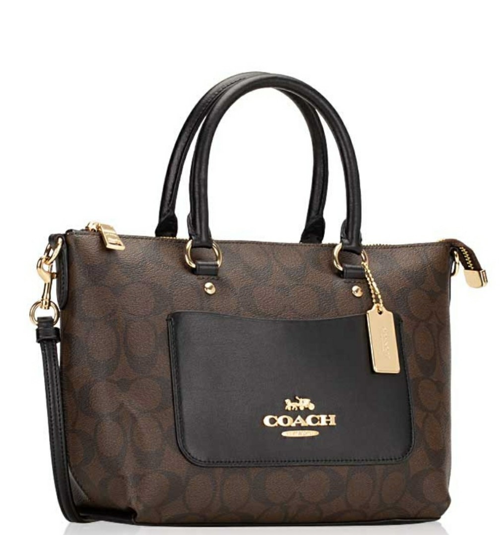 Mini emma satchel in signature canvas colorblock shop