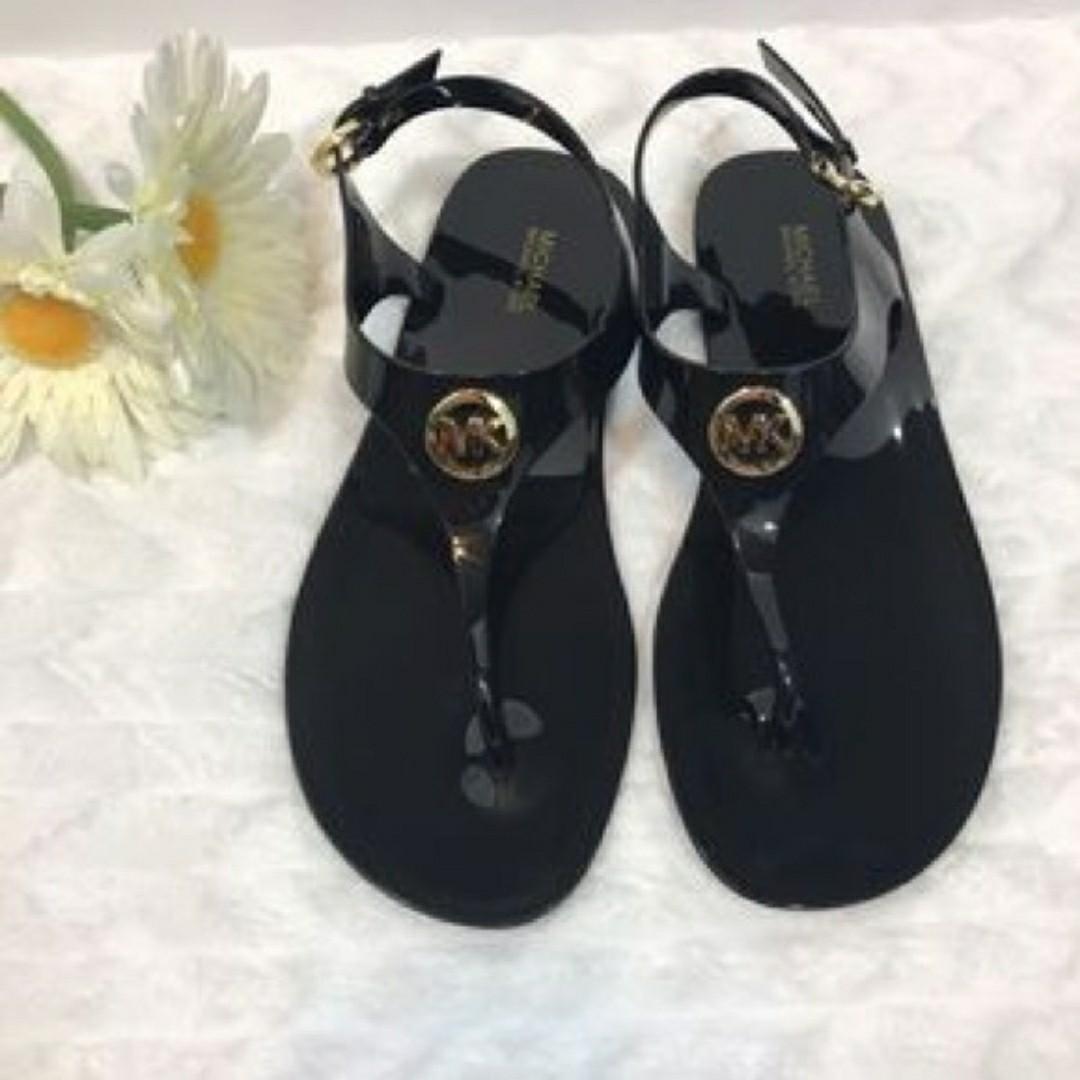 michael kors navy blue flip flops