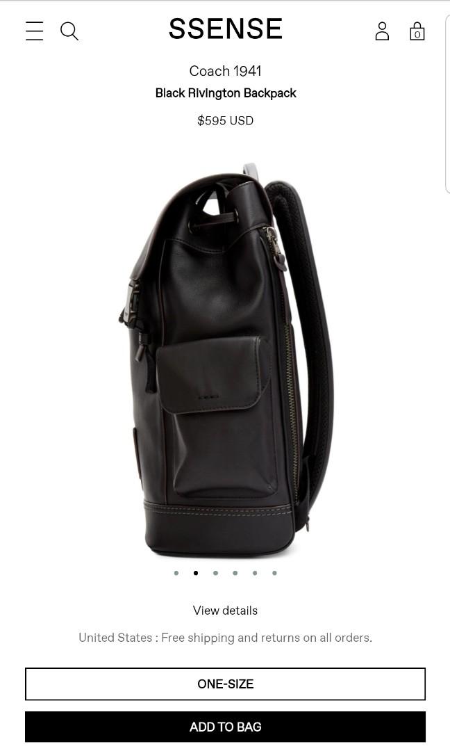 Coach 1941 Dark brown Rivington Backpack