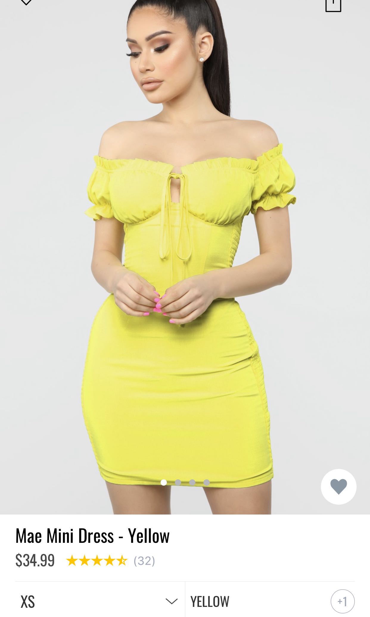 Fashion Nova Mae Mini Dress Yellow Women s Fashion Dresses