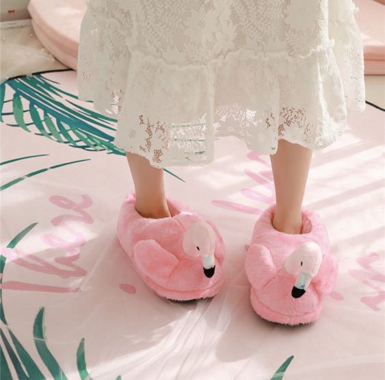flamingo bedroom slippers