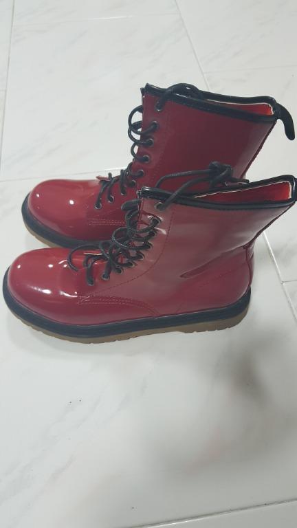 Glossy Red Boots