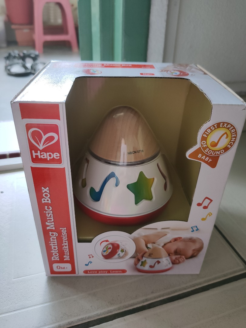 rotating music box hape