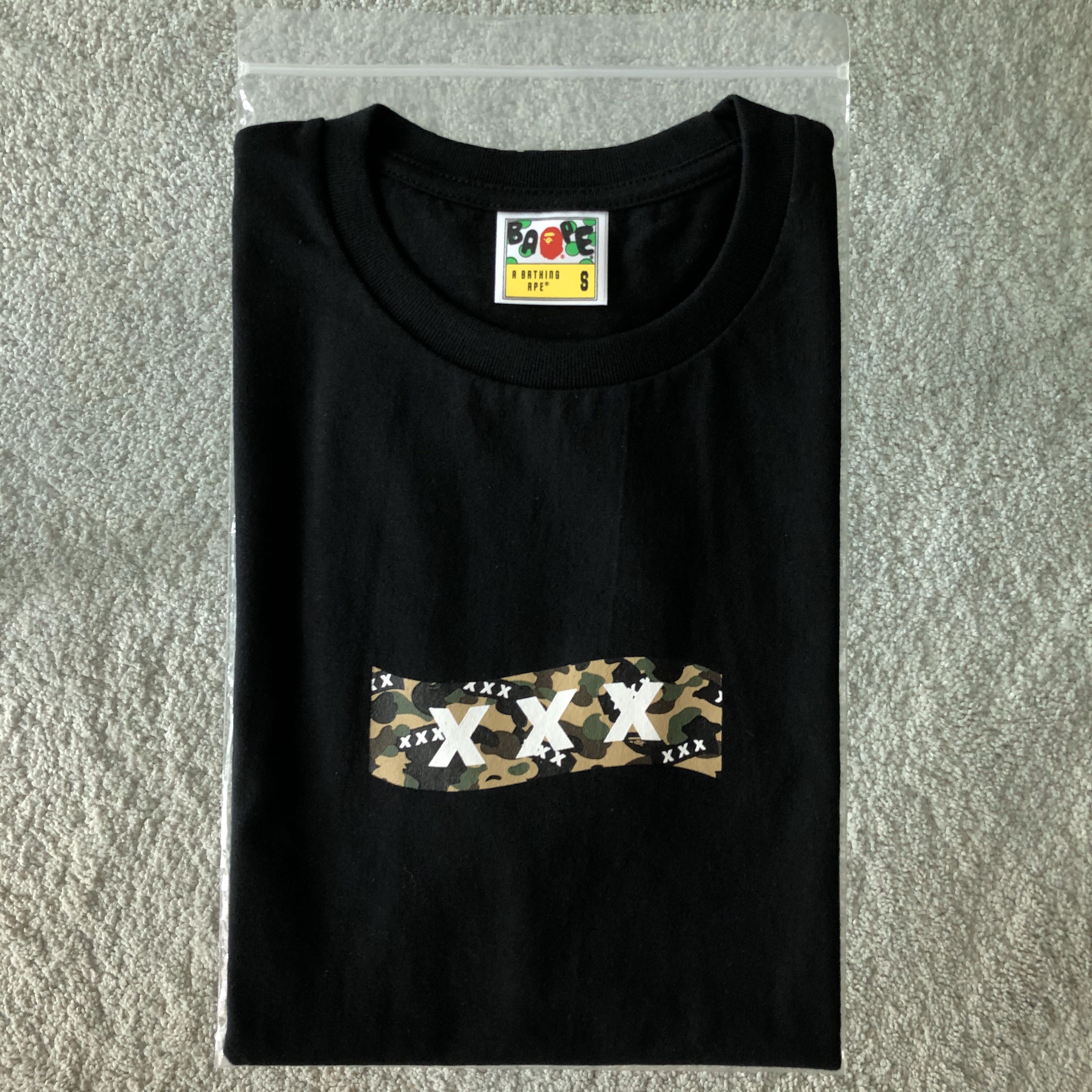 即納・全国送料無料 BAPE X GOD SELECTION XXX BOX TEE L - トップス