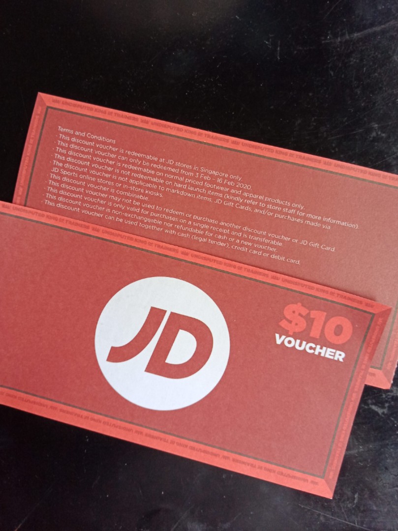 JD sport voucher, Tickets & Vouchers, Vouchers on Carousell