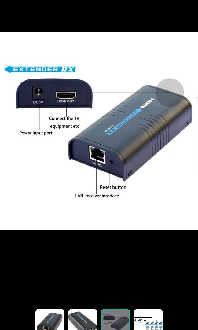 agptek LKV373KVM HDMI KVM Extender 120m Over Single Cat 5/5E/6/7 ...