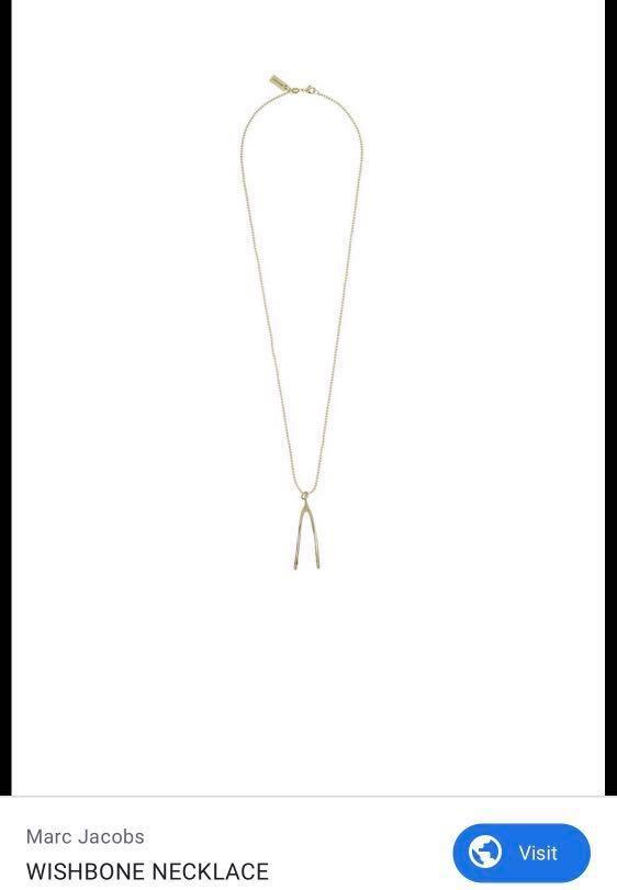 Marc Jacobs Wishbone Necklace Women s Fashion Jewelry