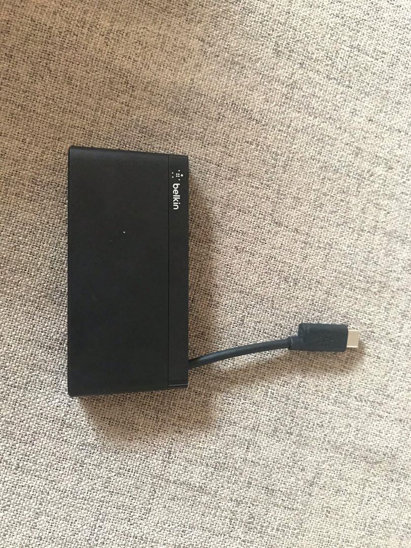 Original Belkin USB C Adaptor (2 USB-C and 2 USB) (Category: Cables & Adaptors) located in Taguig. Submitted by ddalgination (Listing ID 273576380, Image 3). Description: Original Belkin USB-C Adaptor to 2 USB-C and 2 USB ports I can try to find the box if you want. Bought in the Apple Store. Price Negotiable. .
