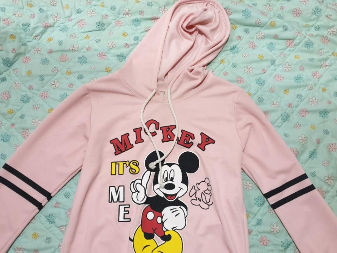 Mickey mouse pink hoodie clearance