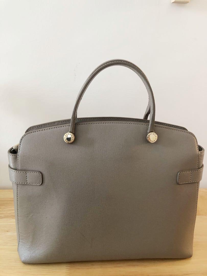 Furla agata medium leather tote online