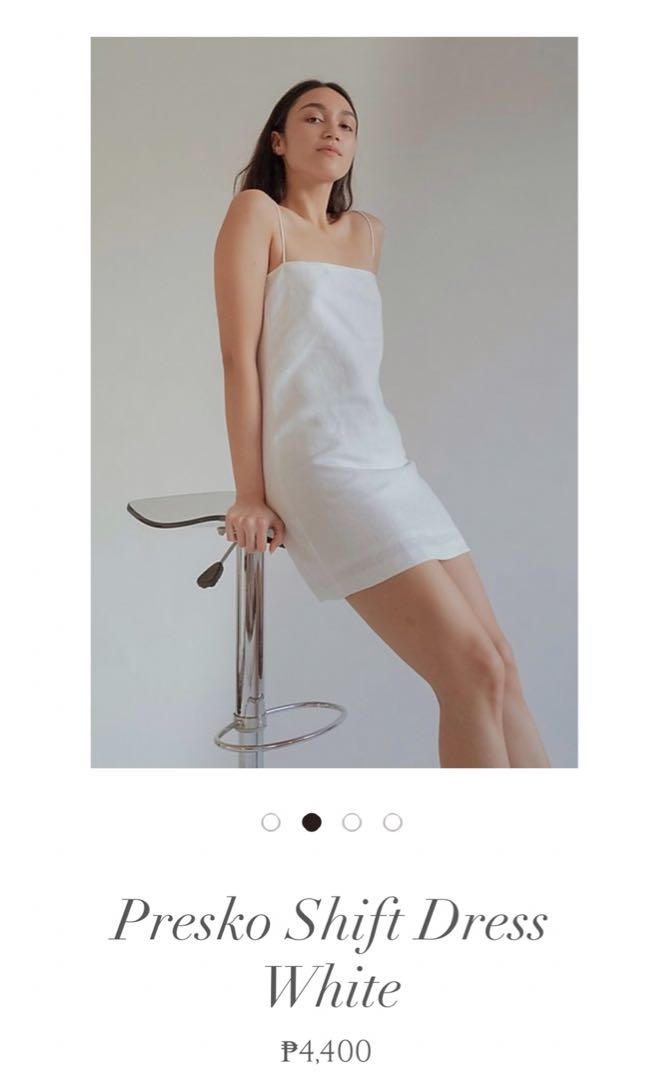white dress shift