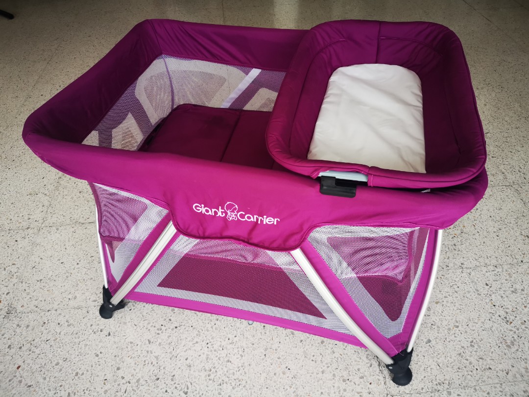 Purple Giant Carrier Geoffrey Baby Crib with Diaper Changer, Babies