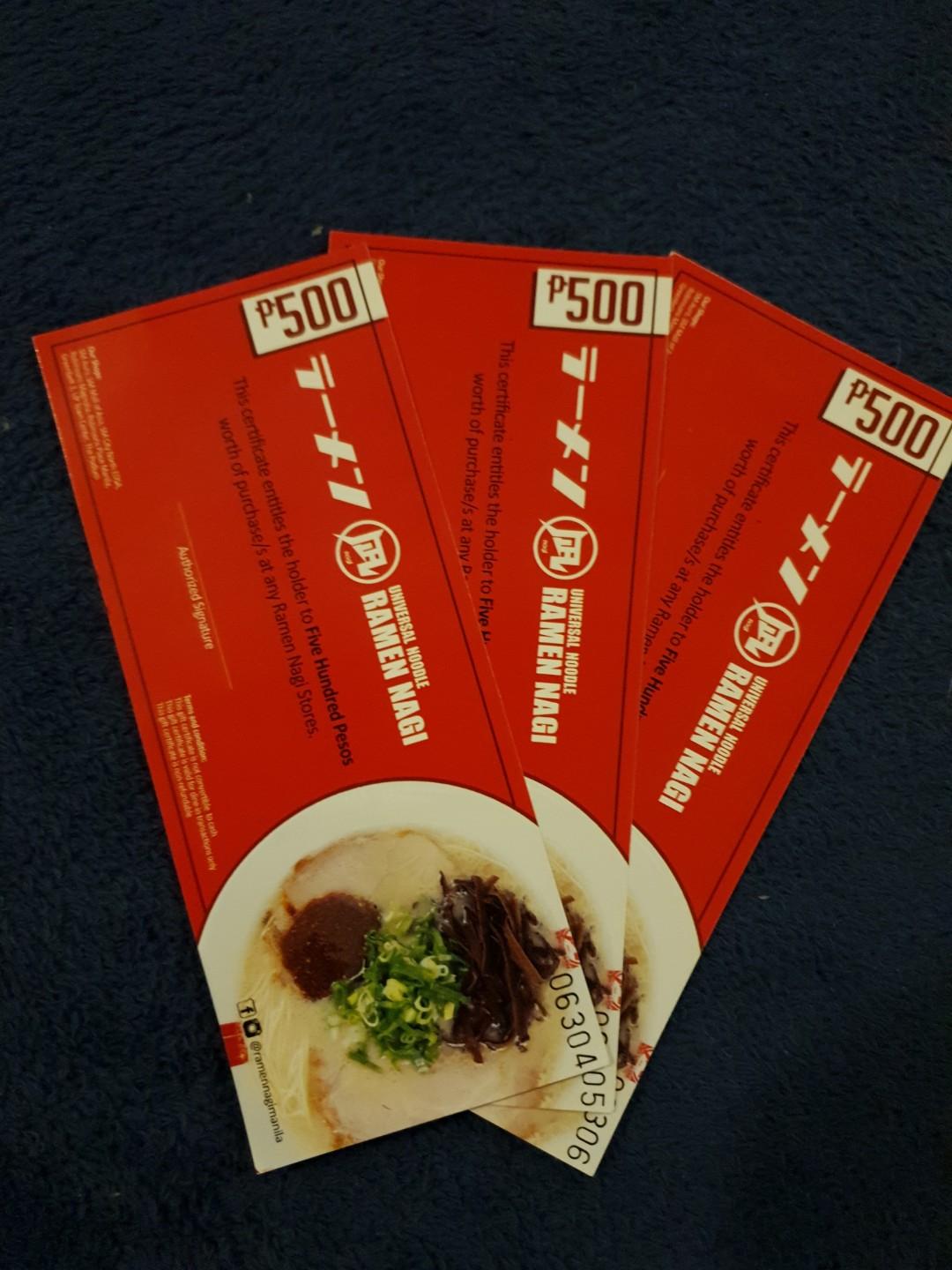 RAMEN NAGI VOUCHERS!, Food & Drinks, Gift Baskets & Hampers ...