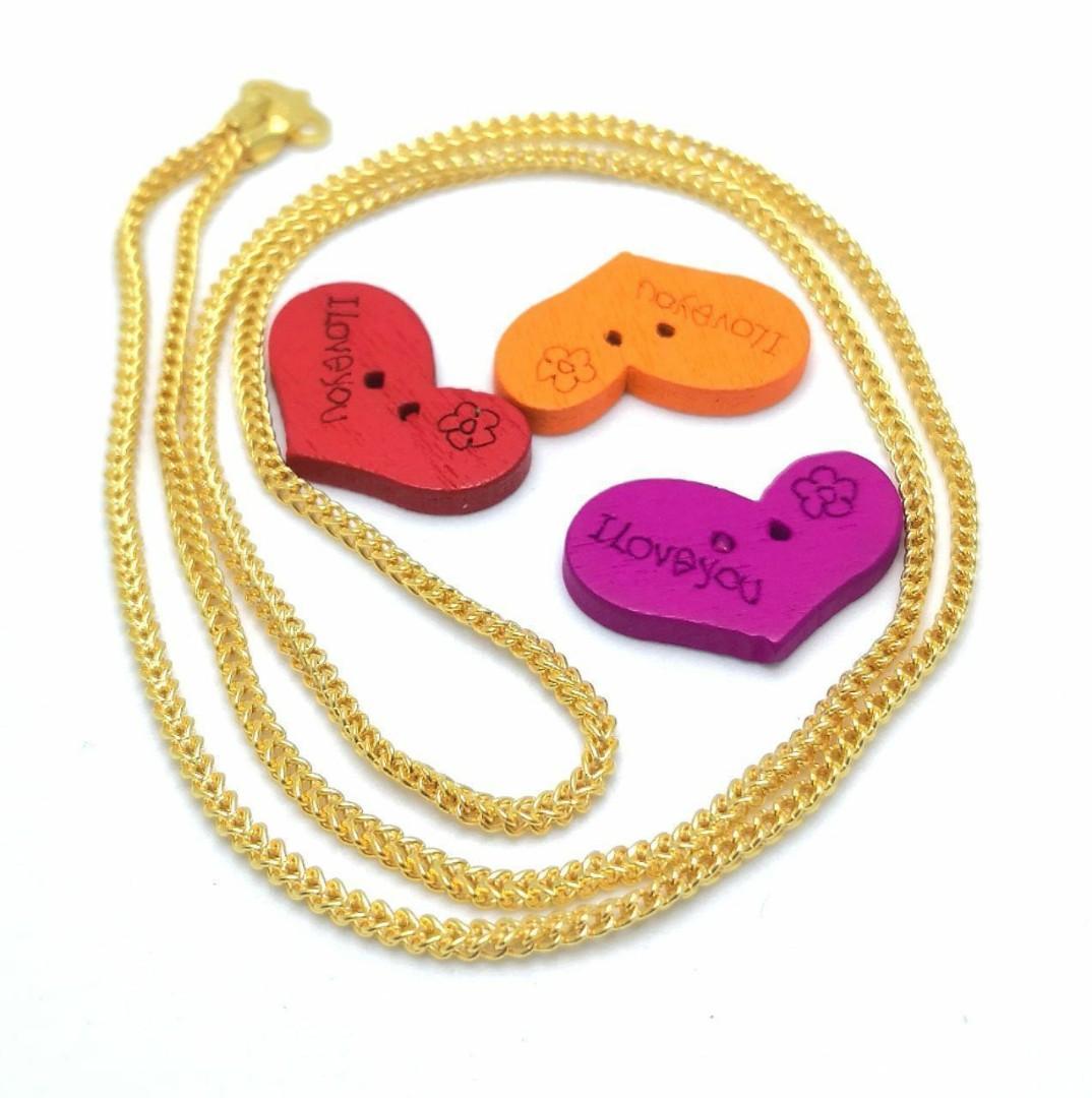 Rantai Leher Emas Asli 43cm Women S Fashion Jewellery On Carousell