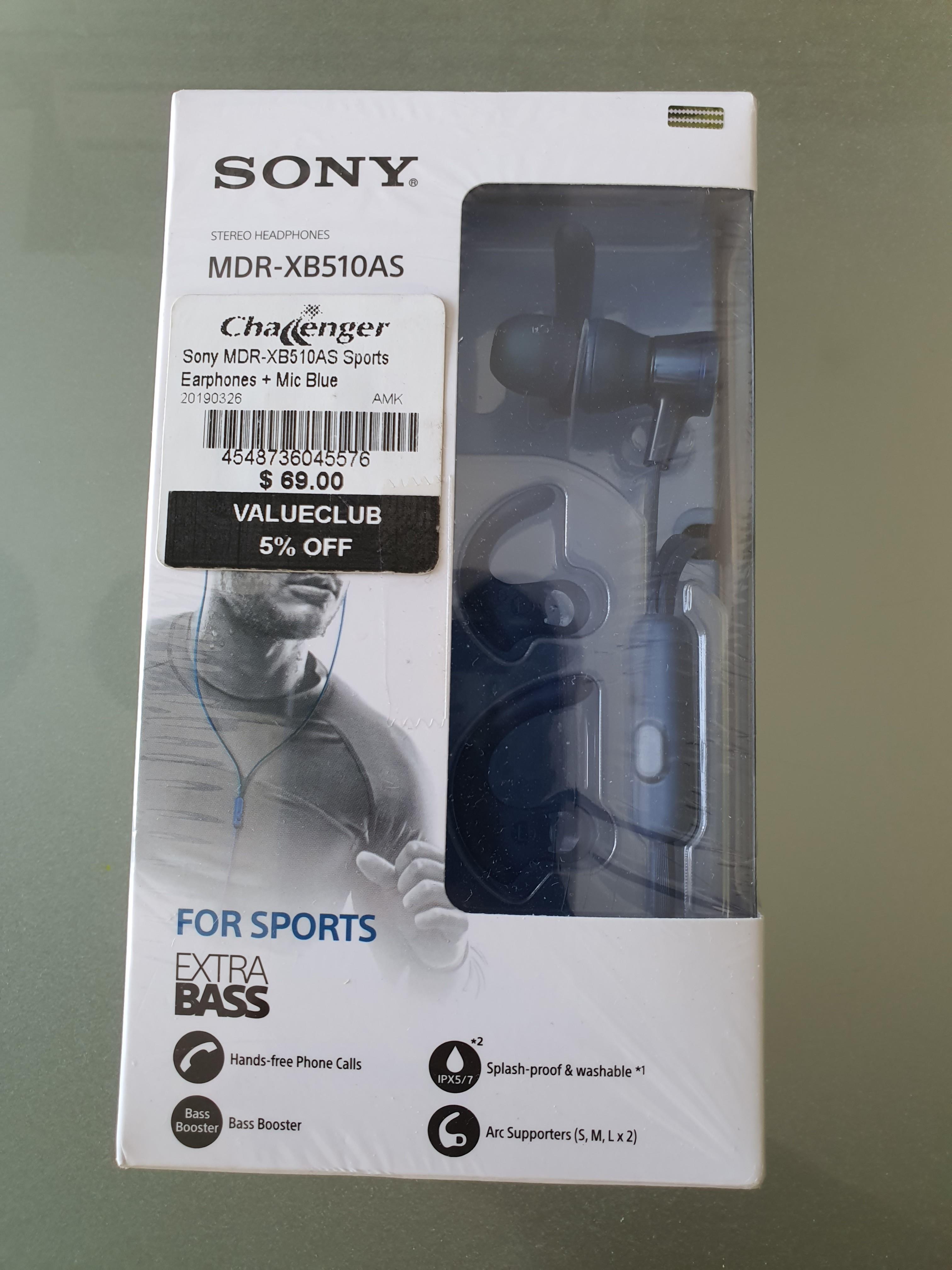 sony earphones with mic extra bass