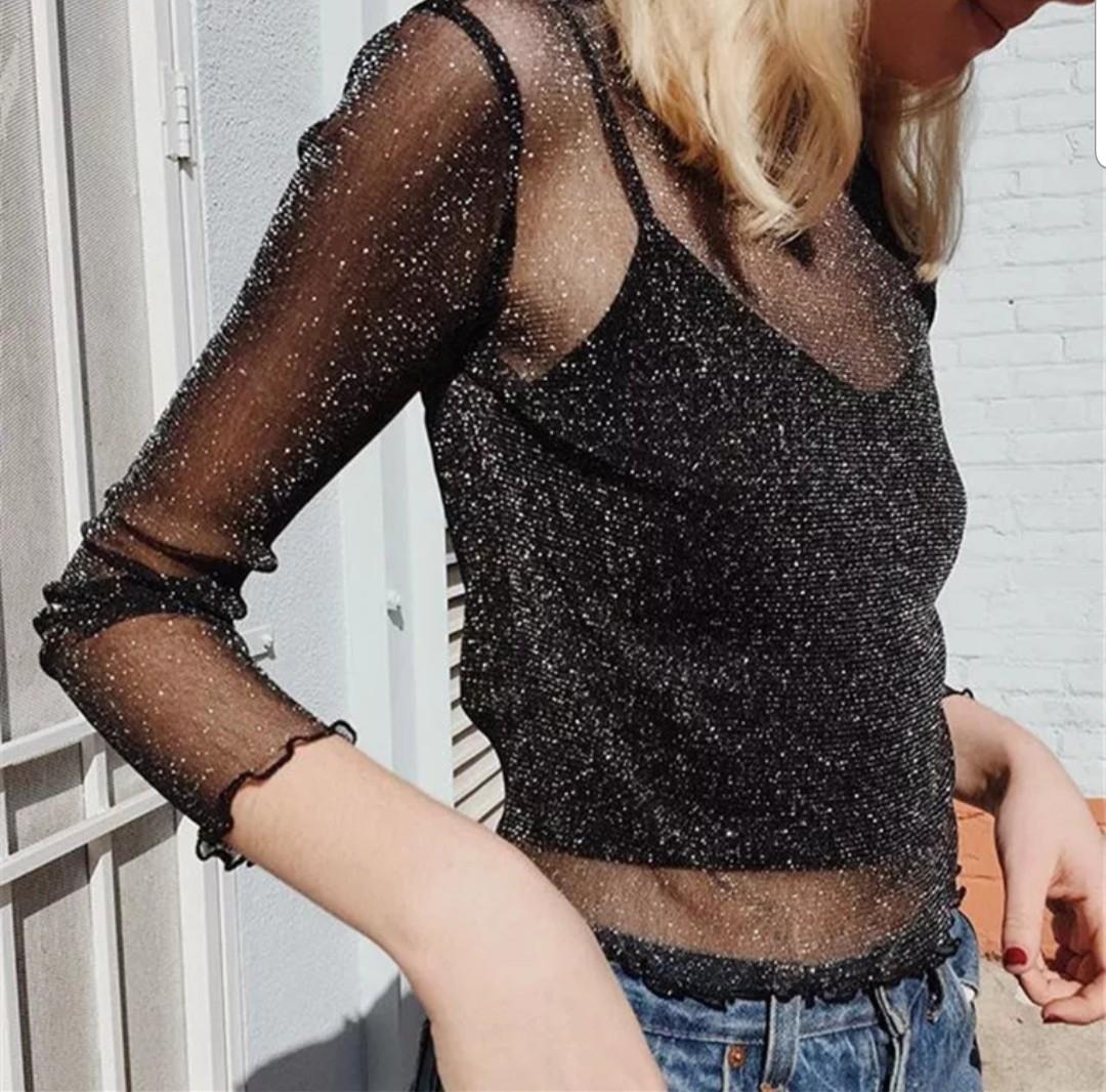 sheer party tops