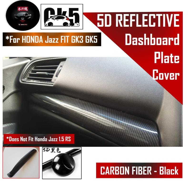 CARBON FIBER Dashboard Plate Cover Protector For HONDA JAZZ FIT 