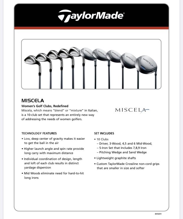 TaylorMade golf clubs set Miscela ladies women, 運動產品, 運動與體育, 運動與體育