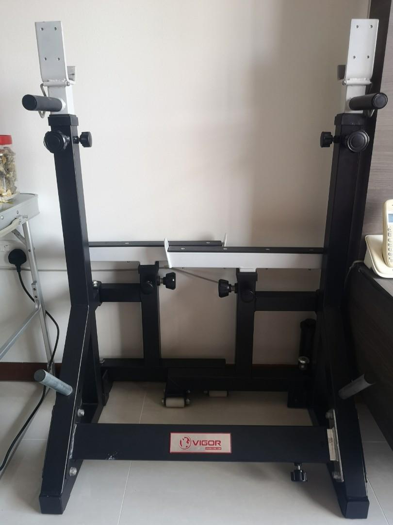 VIGOR FOLDING ADJUSTABLE SQUAT STAND Sports Equipment Exercise Fitness Cardio Fitness Machines on Carousell